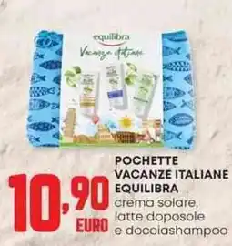 Pam Pochette vacanze italiane equilibra crema solare, latte doposole e docciashampoo offerta