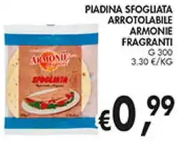 èccoMI Piadina sfoguata arrotolabile ARMONIE FRAGRANTI offerta