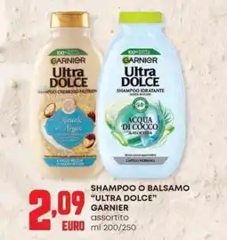 Pam Shampoo o balsamo "ultra dolce" GARNIER offerta