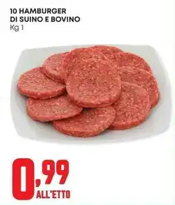 Pam 10 hamburger di suino e bovino offerta