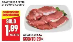 Pam Roastbeef a fette di bovino adulto offerta