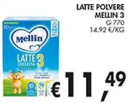 èccoMI Latte polvere MELLIN 3 offerta
