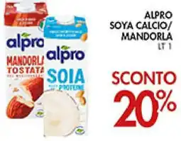 èccoMI Alpro soya calcio/ mandorla offerta