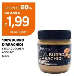 Ekom Fit&pro 100% burro d'arachidi senza zuccheri aggiunti offerta