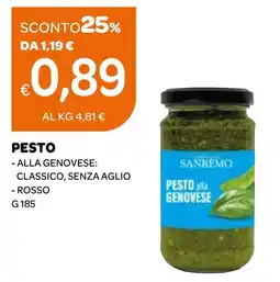 Ekom Sanremo pesto alla genovese, classico, senza aglio, rosso offerta