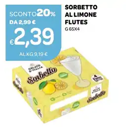 Ekom Sorbetto al limone flutes offerta