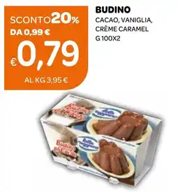 Ekom Budino cacao, vaniglia, crème caramel offerta