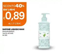 Ekom Sapone liquido mani muschio bianco, talco, vetiver offerta