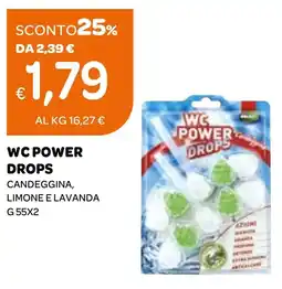 Ekom Wc power drops candeggina, limone e lavanda offerta