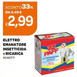 Ekom Zz paff elettro emanatore insetticida + ricarica offerta