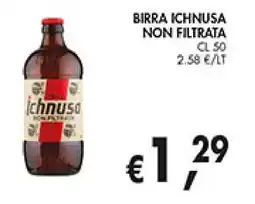 èccoMI Birra ichnusa non filtrata offerta