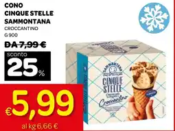 Ekom Cono cinque stelle sammontana croccantino offerta