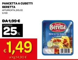 Ekom Pancetta a cubetti beretta affumicata, dolce offerta