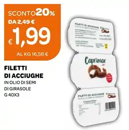 Ekom Filetti di acciughe in olio di semi di girasole offerta