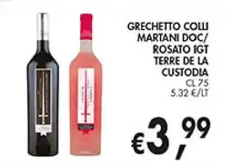 èccoMI Grechetto colli martani doc/ rosato igt terre de la custodia offerta
