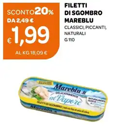 Ekom Filetti di sgombro mareblu classici, piccanti, naturali offerta