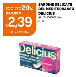 Ekom Sardine delicate del mediterraneo delicius all'olio di oliva offerta