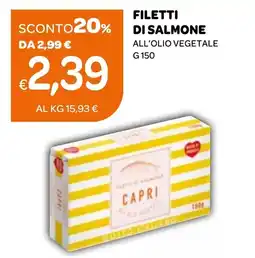 Ekom Filetti di salmone all'olio vegetale offerta