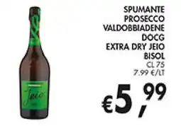 èccoMI Spumante prosecco valdobbiadene docg extra dry jeio bisol offerta