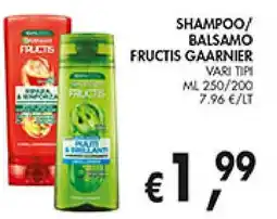 èccoMI Shampoo/ balsamo FRUCTIS GAARNIER offerta
