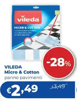 Acqua & Sapone VILEDA Micro & Cotton panno pavimenti offerta