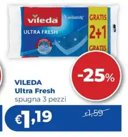 Acqua & Sapone VILEDA Ultra Fresh spugna offerta