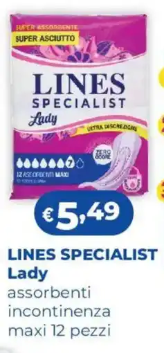 Acqua & Sapone LINES SPECIALIST Lady assorbenti incontinenza maxi offerta