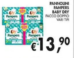 èccoMI Pannolini pampers baby dry pacco doppio offerta