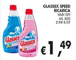 èccoMI Glassex speed ricarica offerta
