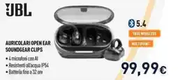 Unieuro JBL auricolari open ear soundgear clips offerta