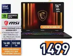 Unieuro msi GAMING CROSSHAIR 16 HX AI D2XWGKG-087IT offerta