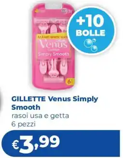 Acqua & Sapone GILLETTE Venus Simply Smooth rasoi usa e getta offerta