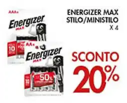 èccoMI Energizer max stilo/ministilo offerta