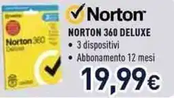 Unieuro Norton 360 deluxe offerta