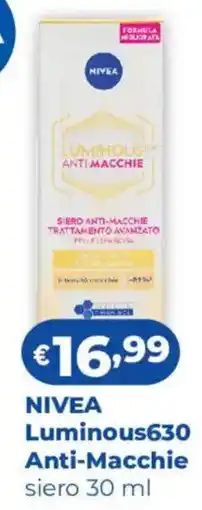 Acqua & Sapone NIVEA Luminous630 Anti-Macchie siero offerta