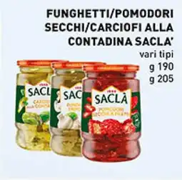 èccoMI Funghetti/pomodori secchi/carciofi alla contadina SACLA' offerta
