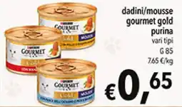 èccoMI dadini/mousse gourmet gold purina offerta