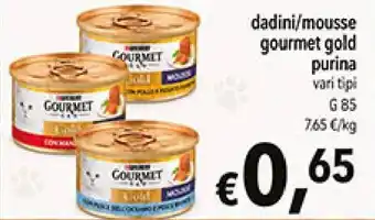 èccoMI dadini/mousse gourmet gold purina offerta