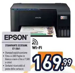 Unieuro EPSON STAMPANTE ECOTANK ET-2861 offerta