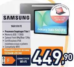 Unieuro SAMSUNG TAB S10 FE offerta