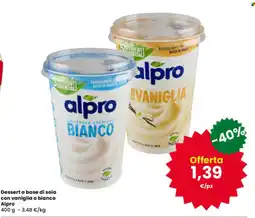 Interspar Dessert a base di soia con vaniglia o bianco Alpro offerta