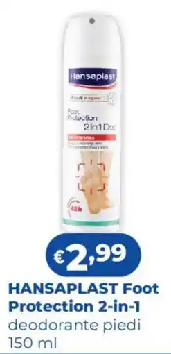 Acqua & Sapone HANSAPLAST Foot Protection 2-in-1 deodorante piedi offerta