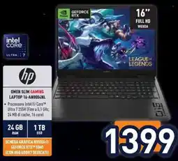 Unieuro hp OMEN SLIM GAMING LAPTOP 16-AN0004NL offerta
