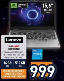 Unieuro Lenovo LOQ GAMING (83JE00BTIX) offerta