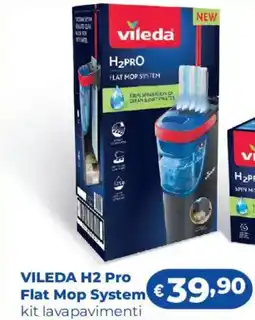 Acqua & Sapone VILEDA H2 Pro Flat Mop System kit lavapavimenti offerta