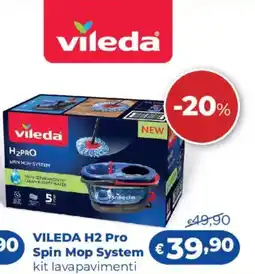 Acqua & Sapone VILEDA H2 Pro Spin Mop System kit lavapavimenti offerta