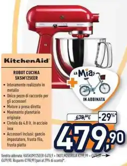 Unieuro KitchenAid ROBOT CUCINA 5KSM125EER offerta