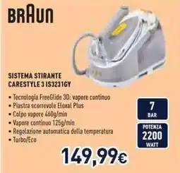 Unieuro BRAUN SISTEMA STIRANTE CARESTYLE 3 IS3231GY offerta