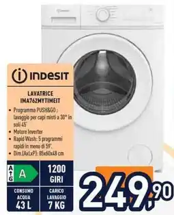 Unieuro indesit LAVATRICE IMA762MYTIMEIT offerta