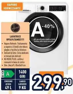 Unieuro Hoover LAVATRICE HPS494TAMB2111 offerta